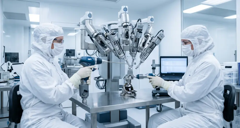 Modular laboratory building installation for surgical robotics production