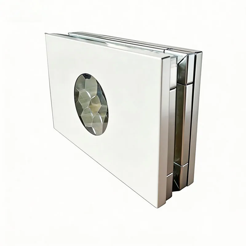 Dimensional diagram showing aluminum honeycomb clean room panel thickness, core density, and surface finish specs